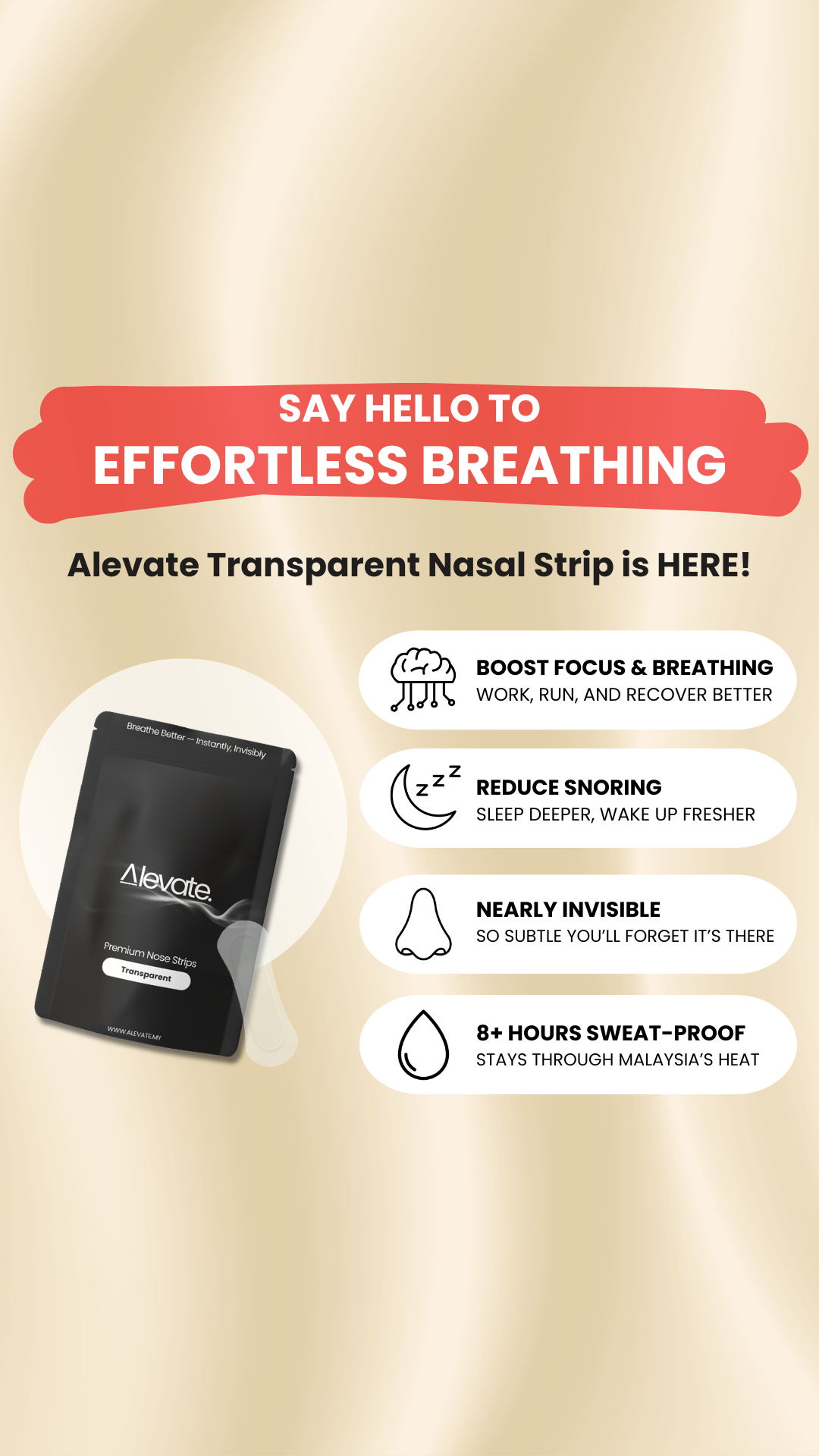 Alevate Transparent Nasal Strip