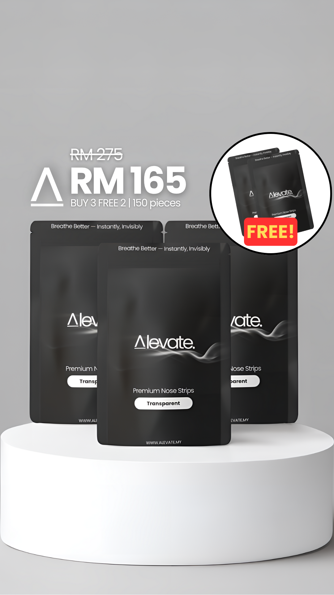 Alevate Transparent Nasal Strip